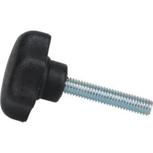 GIBRALTAR Lobed Knob: 32.00 mm Head Dia, 7-Point, Thermoplastic Elastomer PKG-374-G