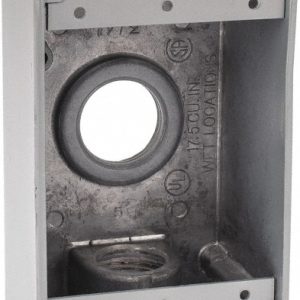 THOMAS & BETTS Electrical Outlet Box: Aluminum, Rectangle, 4-1/2" OAH, 2-1/2" OAW, 2" OAD, 1 Gang DIH4-2-LM