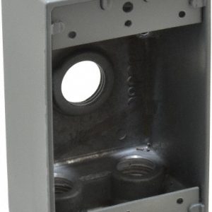 THOMAS & BETTS Electrical Outlet Box: Aluminum, Rectangle, 4-1/2" OAH, 2-1/2" OAW, 2" OAD, 1 Gang DIH5-1-LM