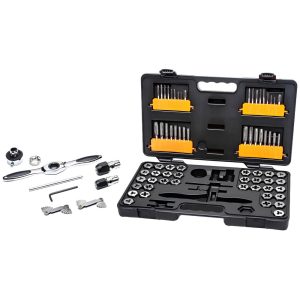 GEARWRENCH Tap & Die Set: #4-40 to 1/2-20 Taps, #4-40 to 1/2-20 Dies, BSP, Metric Coarse, Metric Fine, NPT, UNC & UNF 3887
