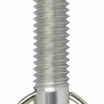 GIBRALTAR 3/8-16, 1.2" Thread Length, 0.233" Plunger Diam, 3/8" Plunger Projection, 2 Lb Init to 4 Lb Final End Force, Stainless Steel Locking Pull Ring Plunger SSTPR38-G