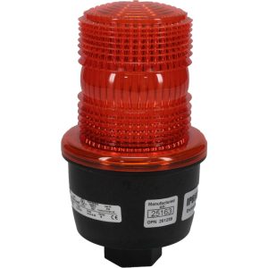 FEDERAL SIGNAL CORP Low Profile Mini Strobe Light: Amber, Pipe Mount, 12 to 48VDC LP3P-012-048A