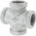 B&K MUELLER Malleable Iron Pipe Cross: 1/2" Fitting 511-003HN