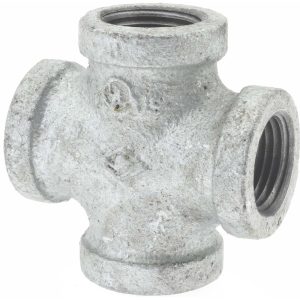B&K MUELLER Malleable Iron Pipe Cross: 1/2" Fitting 511-003HN