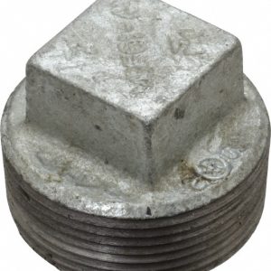 B&K MUELLER Malleable Iron Pipe Square Plug: 1-1/2" Fitting 511-807HN