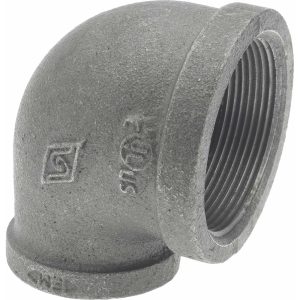 B&K MUELLER Black 90 &deg; Reducing Elbow: 2 x 1-1/4", Threaded 520-186HC