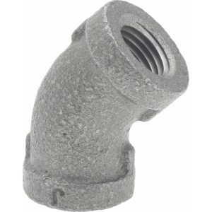 B&K MUELLER Black 45 &deg; Elbow: 1/4", Threaded 520-201HC