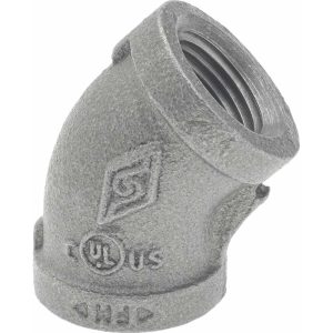 B&K MUELLER Black 45 &deg; Elbow: 1/2", Threaded 520-203HN