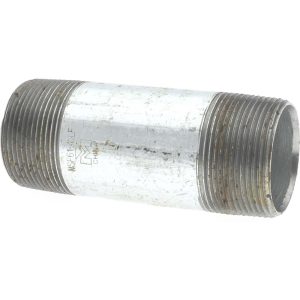 B&K MUELLER Galvanized Pipe Nipple: 1-1/2", 4-1/2" Long, Schedule 40, Steel 567-045HC