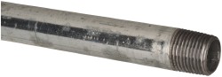 B&K MUELLER Galvanized Pipe Nipple: 1/2", 18" Long, Schedule 40, Steel 563-180FG