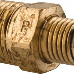 PARKER Brass Flared Tube Union: 3/8 x 1/4" Tube OD, 5/8-18 Thread, 45 &deg; Flared Angle 42F-6-4