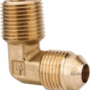 PARKER Brass Flared Tube 90 Deg Male Elbow: 3/8" OD, 3/8-18 Thread, 45 deg Flared Angle 149F-6-6
