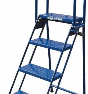 BALLYMORE 4-Step Steel Folding Step Ladder: 65" High LS4247