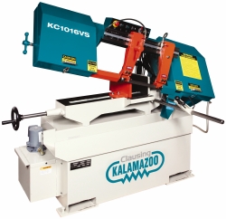 CLAUSING 9 x 14-1/2" Manual Horizontal Bandsaw: 10" Max Cutting Dia, Step Pulley & Variable-Speed Pulley Drive KC1016W-3S