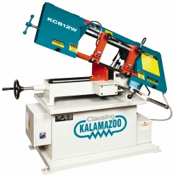 CLAUSING 7 x 14" Manual Horizontal Bandsaw: 8" Max Cutting Dia, Step Pulley Drive KC812W-1S