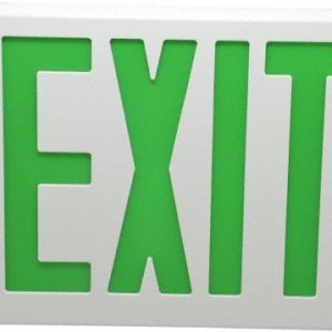 MULE 1 Face, 5 Watt, White, Polycarbonate, LED, Illuminated Exit Sign MXBGU