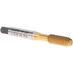 ACCUPRO Thread Forming Tap: 5/16-18 UNC, 3B Class of Fit, Bottoming Chamfer, High-Speed Steel, Titanium Nitride Finish 13085-01T