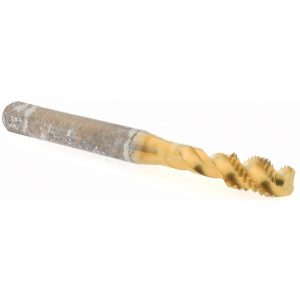 ACCUPRO Spiral Flute Tap: 1/4-28, UNF, 3 Flute, Modified Bottoming Chamfer, 3B Class of Fit, Powdered Metal, TiN Finish 40093-01T