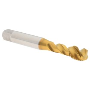 ACCUPRO Spiral Flute Tap: 3/8-24, UNF, 3 Flute, Modified Bottoming Chamfer, 3B Class of Fit, Powdered Metal, TiN Finish 40133-01T