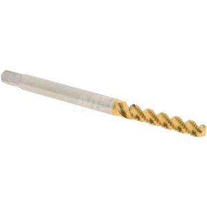 ACCUPRO Spiral Flute Tap: M3x0.5, Metric Coarse, 3 Flute, Modified Bottoming Chamfer, 6H Class of Fit, Powdered Metal, TiN Finish 43013-01T