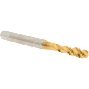 ACCUPRO Spiral Flute Tap: M6x1, Metric Coarse, 3 Flute, Modified Bottoming Chamfer, 6H Class of Fit, Powdered Metal, TiN Finish 43055-01T