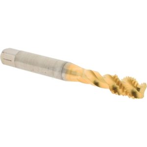 ACCUPRO Spiral Flute Tap: M8x1.25, Metric Coarse, 3 Flute, Modified Bottoming Chamfer, 6H Class of Fit, Powdered Metal, TiN Finish 43065-01T