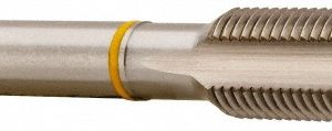 ACCUPRO Spiral Point Tap: M5x0.8 Metric Coarse, 3 Flutes, Plug Chamfer, 6H Class of Fit, Vanadium High Speed Steel, Bright/Uncoated Coated T2680284
