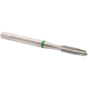 ACCUPRO Spiral Point Tap: #8-32 UNC, 3 Flutes, Plug Chamfer, 2B Class of Fit, Vanadium High Speed Steel, Bright/Uncoated Coated T2640283