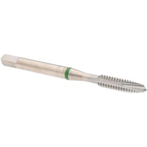 ACCUPRO Spiral Point Tap: #10-24 UNC, 3 Flutes, Plug Chamfer, 2B Class of Fit, Vanadium High Speed Steel, Bright/Uncoated Coated T2640322B