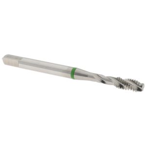 ACCUPRO Spiral Flute Tap: #8-32, UNC, 3 Flute, Modified Bottoming Chamfer, 2B Class of Fit, Vanadium High-Speed Steel, Bright/Uncoated Finish T2634283