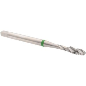 ACCUPRO Spiral Flute Tap: #6-32, UNC, 3 Flute, Modified Bottoming Chamfer, 2B Class of Fit, Vanadium High-Speed Steel, Bright/Uncoated Finish T2634242B