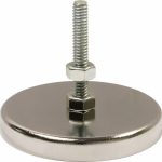 MAG-MATE 90 Lb Max Pull Force, 3/8" Overall Height, 2.88" Diam, Ceramic Cup Magnet MX2750B