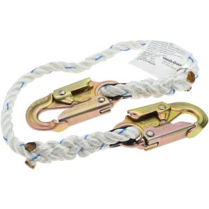 PRO-SAFE 3' Long, 350 Lb Capacity, 1 Leg Locking Snap Hook Harness Lanyard PS-LAN-RP3
