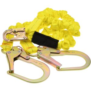 PRO-SAFE 6' Long, 350 Lb Capacity, 2 Leg Locking Snap Hook Harness Shock Absorbing Lanyard PS-SA-LN20