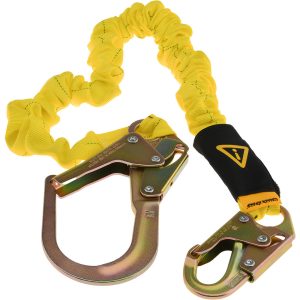 PRO-SAFE 6' Long, 350 Lb Capacity, 1 Leg Locking Snap Hook Harness Shock Absorbing Lanyard PS-SA-LN11