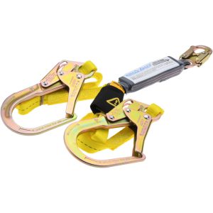 PRO-SAFE 6' Long, 350 Lb Capacity, 2 Leg Locking Snap Hook Harness Shock Absorbing Lanyard PS-SA-LN18