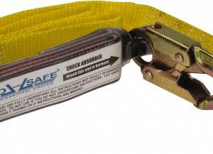 PRO-SAFE 6' Long, 350 Lb Capacity, 1 Leg Locking Snap Hook Harness Shock Absorbing Lanyard PS-SA-LN3