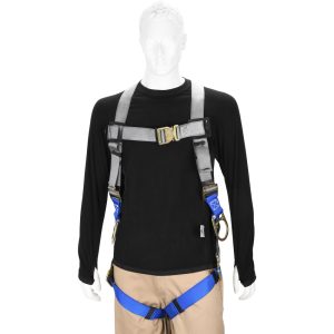 PRO-SAFE Fall Protection Harnesses: 350 Lb, Quick-Connect Back and Side D-Rings Style, Size Universal, Polyester PS-HQC-10