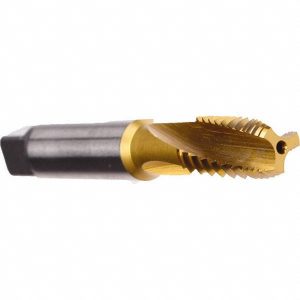 EMUGE 1/4-18 NPT, 3 Flutes, TiN Coated, Cobalt, Interrupted Thread Pipe Tap AW493100.5765