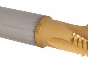 EMUGE 3/8-18 NPT, 15&deg; Helix, 3 Flutes, Modified Bottoming Chamfer, TiN Finish, Cobalt, Spiral Flute Pipe Tap CW493100.5766