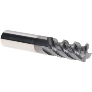 ISCAR Roughing & Finishing End Mill: 1/2" Dia, 4 Flute, Corner Chamfer End, Solid Carbide 5622110