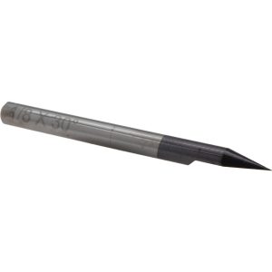 HARVEY TOOL Engraving Cutter: 30 &deg;, 1/8" Dia, Pointed, Solid Carbide 25010-C3