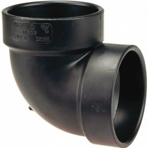 NIBCO Drain, Waste & Vent 90 deg; Vent Elbow: 1-1/2" Fitting, Hub x Hub, Acrylonitrile Butadiene Styrene I053300