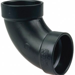 NIBCO Drain, Waste & Vent 90 deg; Elbow: 3" Fitting, Hub x Hub, Acrylonitrile Butadiene Styrene I055550