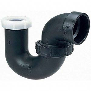 NIBCO Drain, Waste & Vent P-Trap with Union: 1-1/2" Fitting, Hub x SJ, Acrylonitrile Butadiene Styrene I600350