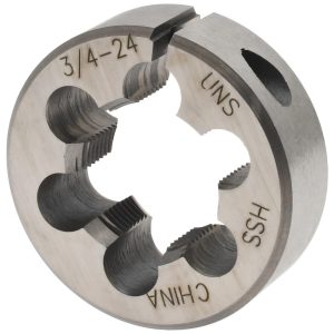 VALUE COLLECTION Round Die: 3/4-24, High Speed Steel 315-1275