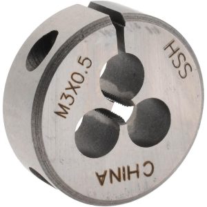 VALUE COLLECTION Round Die: M3x0.5, 1" OD, High Speed Steel 314-1620