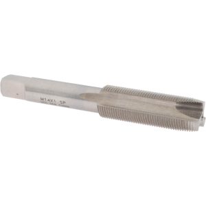 VALUE COLLECTION Spiral Point Tap: M14x1 Metric Fine, 3 Flutes, Plug Chamfer, HSS, Bright/Uncoated Coated JY63326763