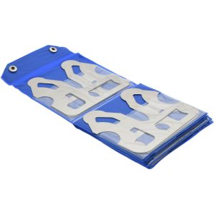 VALUE COLLECTION Radius Gage Set: Steel, 0.55 to 1" Radius, 0.05" Graduation, 10 pc 615-4010