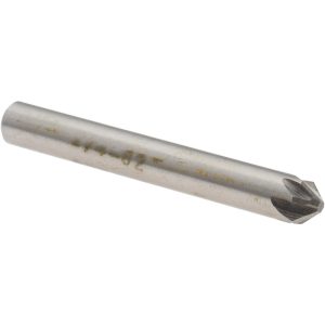 VALUE COLLECTION Countersink: 1/4" Head Dia, 82.00 deg Included Angle, 6 Flute, Cobalt Steel, Right Hand Cut SC2182016